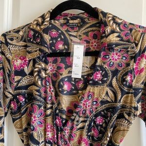 Chaudry Black Brown Pink Sequin Wrap Dress